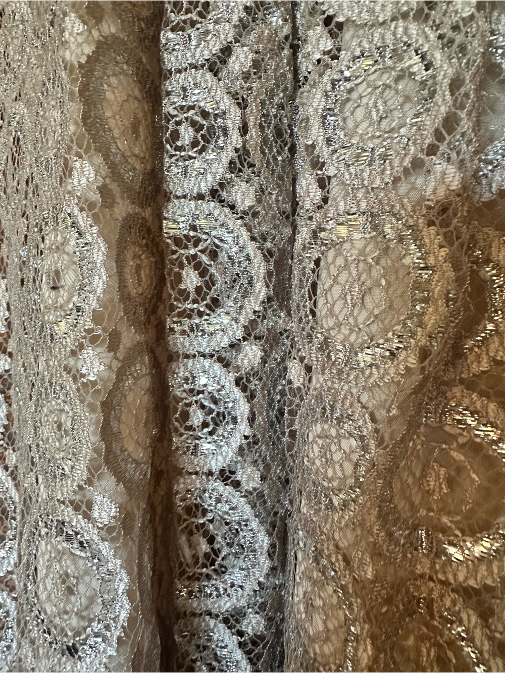 Sachin + Babi for Anthropologie Joyeux champagne silver metallic swing dress - Picture 8 of 11